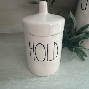 Rae Dunn HOLD Ceramic Canister with Lid